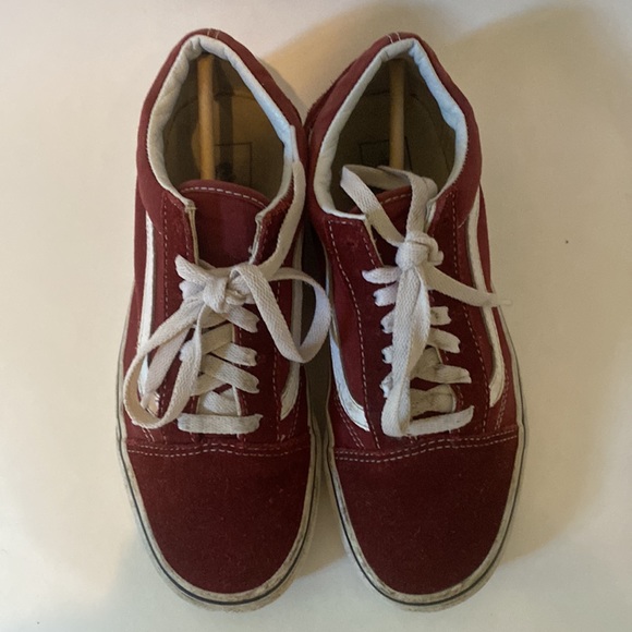 VANS Ward Lo Burgundy Suede Skater Sneakers Shoes Men 6 Women 7.5 $65 - Picture 2 of 10